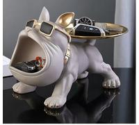 30Cm Home Decor Bulldog Figurine Dog Statue Storage Box Animal Ornament Resin Craft Art Sculpture Figurine Home Puppy Sculpture