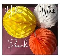 30cm Honeycomb Balls, Large Tissue Paper Honeycomb Ball Decoration, Honeycomb Party Decorations (Primary Color: White)