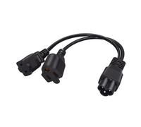30Cm IEC320 to NEMA1 15R and 5 15R Adapters Cable 1Ft Length for Efficient Power Sharing Power Splitter Cable