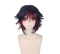 30cm KILL la KILL Ryuuko Matoi Black Blue Red Ombre Short Cosplay Wig Heat Resistant Synthetic Hair Peruca Costume Wigs Women