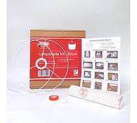 30cm Lampshade Making Kit use with Pendant Ceiling Lights and Table and Floor Lamp, Drum Circle Shape Needcraft UK DIY use with Fabric, Textile, Wallpaper of Choice.