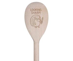 30cm 'Looking Sharp Hedgehog' Wooden Cooking Spoon (SO00025600)