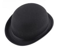 30Cm Mens Bowler Derby Hat Felt Black Charlie Chaplin 50S 60S Party Adult Blend Cap