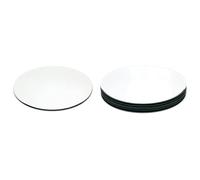30cm Pack Of Six Round Glass Coaster Decorative | 6 Piece Mirror Glass Display Candle Plate | Mirrored Candle Tray Vanity Perfume Tray