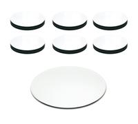 30cm Pack Of Thirty Six Round Glass Coaster Decorative | 36 Piece Mirror Glass Display Candle Plate | Mirrored Candle Tray Vanity Perfume Tray