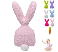 30cm Pink Easter Rabbit Stuffed Animal Pillow for Bunny,11.8" Cute Easter Bunny Squishy Toy Plushie Pillow Kawaii Soft Cushion for Girls Boys Kids Birthday Easter Day Party Favor Gift Room Cuddly Toy
