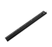 30CM Raised Grip Aluminium Ruler Cutting, Metal Craft Safety Multifunctional Protective Ruler for Length Measurement(Black)
