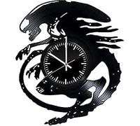 30cm Silent Non Ticking Wall Clock Modern Alien Vs Predator Vinyl Record Retro Wall Clock New Year Christmas Birthday Gift Personality Creative Home Design Wall Decor