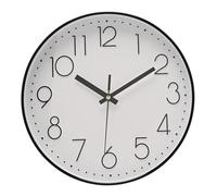 30cm Silent Wall Clock Non-Ticking Quartz Black & White Battery Operated