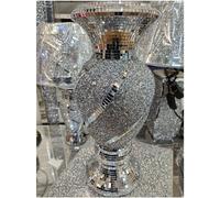 30Cm Silver Ceramic Mirrored Pot Vase Glitter Home Decoration Flower Vase