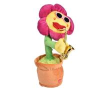 30cm Singing Sunflower Singing Flower Dancing Cactus Dancing Music Plush Sunflower Toy Mobile Function Funny 80 Songs With Lights Speaking Interactive Toy Birthday For Kids