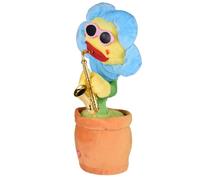30cm Singing Sunflower Singing Flower Dancing Cactus Dancing Music Plush Sunflower Toy Mobile Function Funny 80 Songs With Lights Speaking Interactive Toy Birthday For Kids