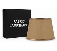 30cm Small Modern Turmeric Burlap Fabric Drum Light Shade with A60 LED Bulb