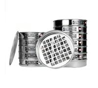 30Cm Stainless Steel Test Sieve for Gravel, Aggregate & Soil Analysis, Square Aperture Lab Test Stone Sieve with Lid and Bottom Pan, Material Testing Sieve for Lab & Factory