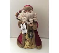 30cm Tree Top Santa or Free Standing Christmas Decoration - Red