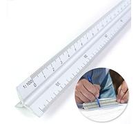 30cm Tri-Scale Ruler - Triangular Ruler with Imperial & Metric Measurements