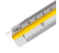 30cm Triangular Plastic Scale Ruler for Architects & Engineers - Grooves Design, 1:100 Scale, Professional Cutting Ruler