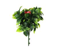 30cm UV Resistant Red Flower Bush Artificial Leaf Red One Size