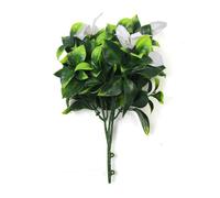 30cm UV Resistant White Flower Bush Artificial Leaf White One Size
