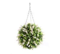 (30cm, White) Best Artificial Lavender Flower Hanging Ball