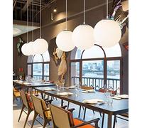 30cm White Glass Pendant Light Modern Creative Staircase Chandelier Restaurant Minimalist Long Chandelier For Living Room Bedroom Ceiling Lamp Nordic Villa One-light Stair Chandelier Large Size