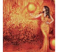 30cm x 30cm Sequin Wall Panel Backdrop for Birthday Party Wedding Shimmer Panels Background Decoration (Orange, 30cm x 30cm * 12pcs)