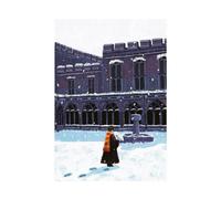 (30cm x 40cm, Multicoloured) Harry Potter The Snowy Courtyard Print