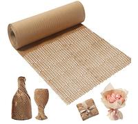 30CM X 60M Brown Packing Paper for Moving, Eco Paper Bubble Wrap Brown Honeycomb Packing Materials for Moving and Wrapping, Great Alternative to All Plastic Wraps