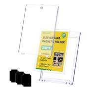 30ct Sleeved Card Magnetic Holder - 30ct Soft Card Sleeve, 35pt Magnetic Card Case, One Touch Card Holders, Put the Card in the Card Sleeve and Then Into the Card Holder, Inner Size 2.64x3.70