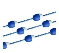 30ft 60ft 100ft 130ft 160ft 200ft Floating Pool Safety Divider Swim Lane Line, Buoy Demarcation Line Rope with Bi-Tone Floating Buoys & 2 Pre-Assembled Hooks(155ft)
