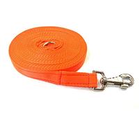 30ft 9m Horse Lunge Line Large Dog Training Lead Large 25mm Cushioned Webbing And Heavy Duty Fluted Trigger Clip In (Orange)
