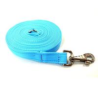 30ft 9m Horse Lunge Line Large Dog Training Lead Large 25mm Cushioned Webbing In (Sky Blue)