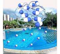 30ft Customizable Swimming Pool Safety Rope with 2 Stainless Steel Hooks - Float Line Divider Kit for Inground Pools - Essential Pool Accessories for Safety and Organization