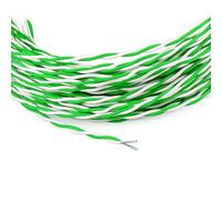 30FT Flexible High Temperature Twisted Pair Wire 26 24 22 20 18 17 AWG 600V Tinned Copper FEP Insulated Cable For LED Lighting Solar Systems And Appliances(White-green,18AWG)