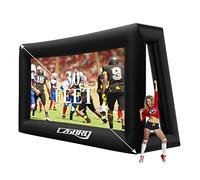 30FT Inflatable Projector Movie Screen for Outdoor, One-Piece Design Front/Rear Projection Mega Theater Screen Outdoor Portable Blow Up Projector Screen with Air Blower for Family Movie Nights