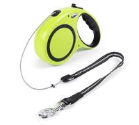 30FT Retractable Dog Leash 30 FT，360° Tangle-Free Dog Walking Leash forMedium and Large Dogs up to 77 lbs one-Hand Brake, one-Button Pause, Lock（Green）