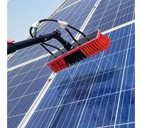 30FT Telescopic Solar Panel Cleaning Brush & Water Fed Pole Kit 180° Rotating Dusting Brushes for Rooftop & Window Cleaning Ideal for Outdoor Use