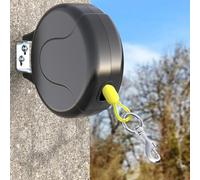 30FT Wall Mount Retractable Dog Tie Out Cable - 180° Swivel & 360° Tangle-Free Design, Perfect for Yard, Picnics & Camping Heavy Duty Steel Cable for Small to Large Dogs (TP-001)