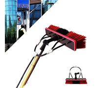 30ft Water Fed Window Cleaning Pole - 9m Solar Panel Cleaner with 55cm Brush & 20m Hose - Perfect for High Reach Residential & Commercial Cleaning