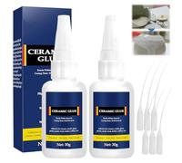 30g*2 Pcs Superglue for Plastic,Waterproof Heat-Resistant Super Glue Precise Repair for Plastic Metal Ceramic Glass Wood Leather DIY & More