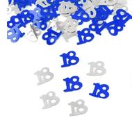 30g Blue 18th Happy Birthday Confetti Foil Metallic Glitz Table Scatter Sprinkles Age Bday Party Decorations
