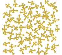 30g Cross Confetti - Holy Communion Decorations - Metallic Foil Glitter Sprinkles - Table Scatter for Baptism Thanksgiving Memorial Festival - Gold