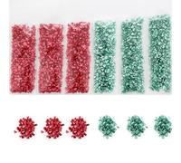 30g Crushed Glass 1-4mm Irregular Metallic Chips,Broken Glass Chips for Crafts Glass Gravel for Microscopic Landscaping,Decoration,Red and Green
