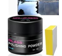 30G Glass Polishing Powder with Sponge,Car Polishing Repair Remover,Car Window Polis/hing Cleaner,High Grade Ca/r Glas/s Powder,C/ar/Glass Pow/der Cleaning with Sponge,Window Repair Deep Remover