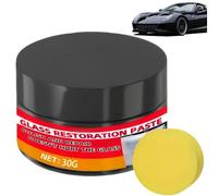 30G Glass Scratch Remover Kit,Polishing Paste,Windscreen Scratch Remover,Car Window Screen Cleaner with Sponge,Gl/ass Scratch Remover,Car Gl/ass Oil Film Remover,C/ar Polishing Repair Cleaner