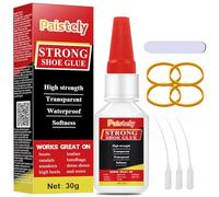 30g Instant Shoe Glue Sole Repair, Professional Grade Super Shoe Fix Adhesive, Clear Waterproof Quick Dry Shoe Glue for Soles Boots Sneakers Heels Hiking Shoes Leather Handbags