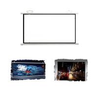 30in 40in 50in 60in 72in Projection Screen Home Cinema Movie Screen Wrinkle-Free, Manual Pull Down Projector Screen Non Crease Screen(60inch(16:9))