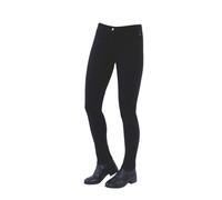 (30in, Black) Dublin Womens/Ladies Supa-fit Zip Up Knee Patch Jodhpurs