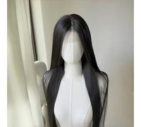 30inch HD Transparent Lace Universal Wigs, Natural Black Straight Lace Front Wigs, Natural Looking Wig for Women Daily Use(All head)
