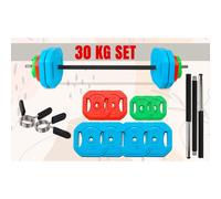 (30KG) Adjustable 20kg 30kg Barbell Weight Training Set